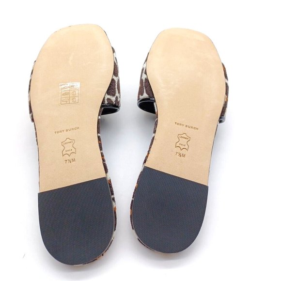 Tory Burch Eleanor Leopard Medallion Flat Sandals - Picture 6 of 6